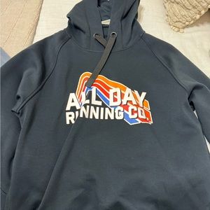 All day running company hoodie